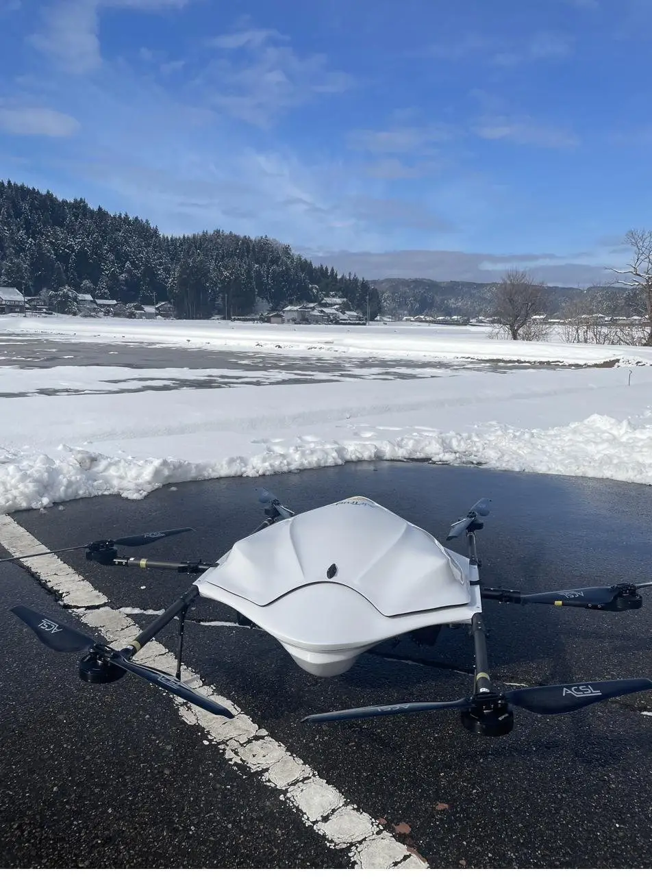 積雪地での運搬ドローン